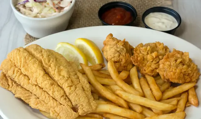 1 pc. Fish & 3 Lg. Shrimp 
